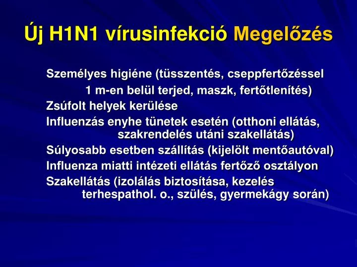 j h1n1 v rusinfekci megel z s