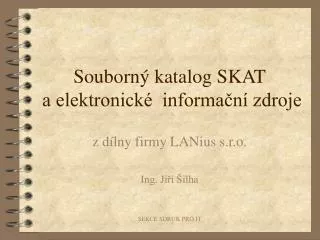 souborn katalog skat a elektronick informa n zdroje