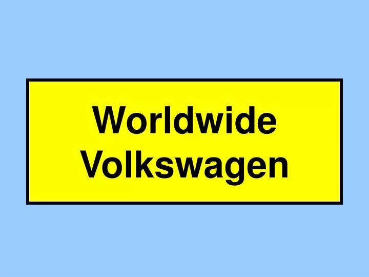 worldwide volkswagen