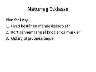 naturfag 9 klasse