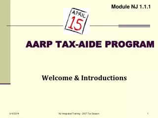 AARP TAX-AIDE PROGRAM