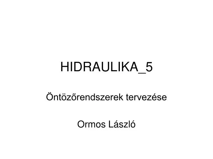 hidraulika 5