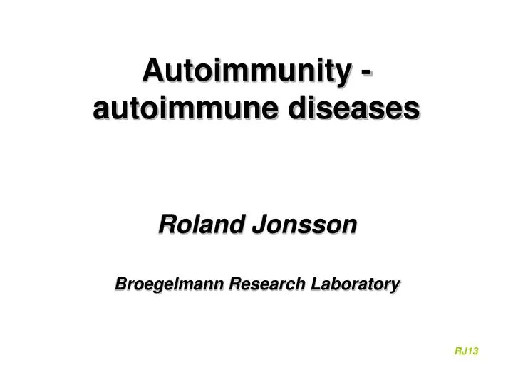 autoimmunity autoimmune diseases