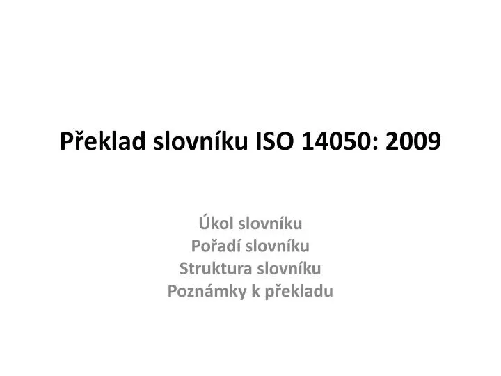 p eklad slovn ku iso 14050 2009