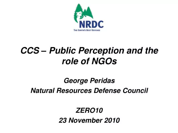 ccs public perception and the role of ngos