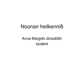 noonan heilkenni