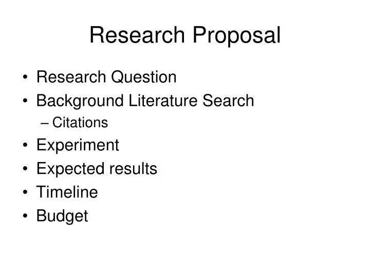 sample presentation of research proposal
