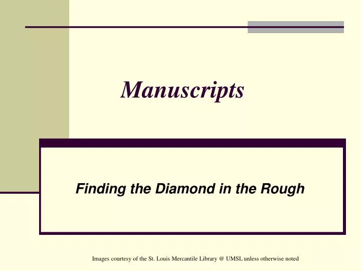 manuscripts