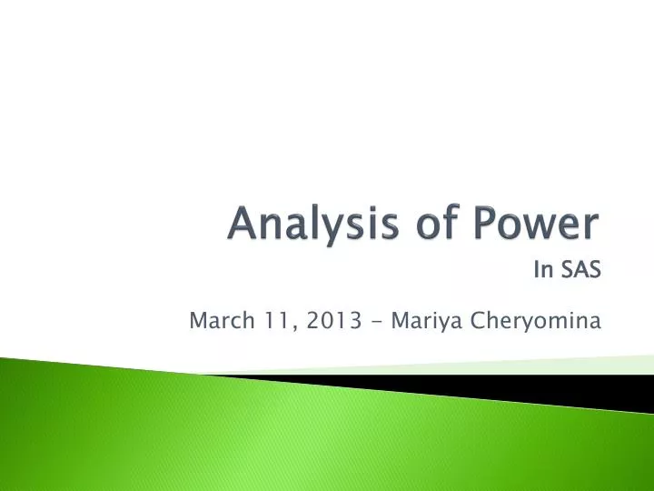 analysis of power