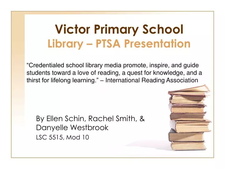 victor primary school library ptsa presentation