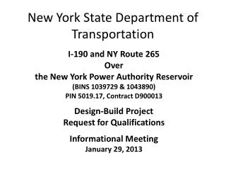 New York State Department of Transportation