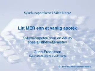 sykehusapotekene i midt norge