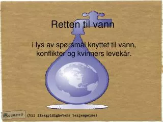 retten til vann