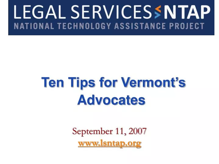 ten tips for vermont s advocates
