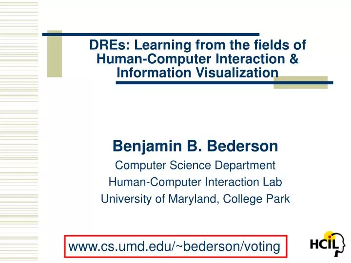 dres learning from the fields of human computer interaction information visualization