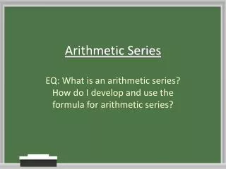 Arithmetic Series