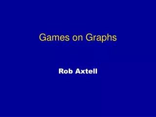 Games on Graphs