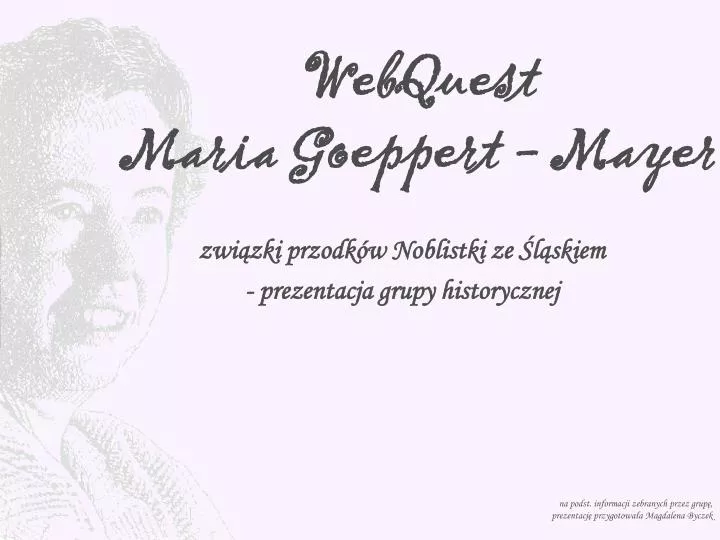 webquest maria goeppert mayer