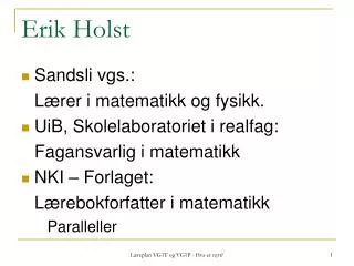 erik holst