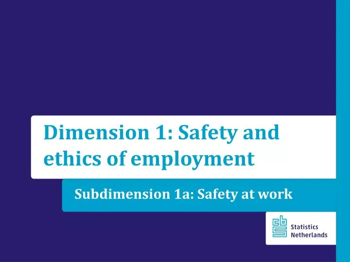 subdimension 1a safety at work
