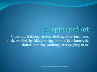 kroppsspr ket