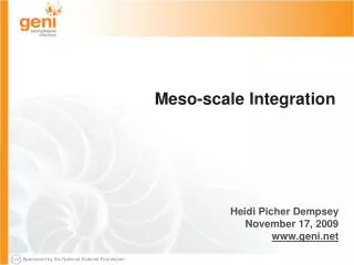 Meso-scale Integration
