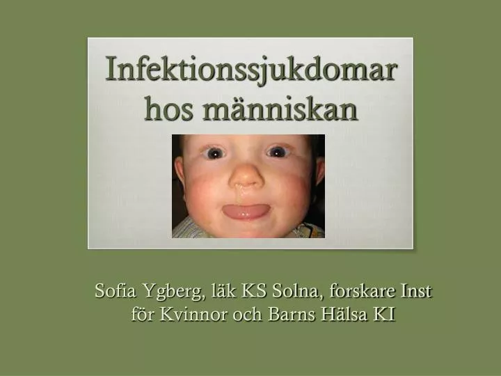 infektionssjukdomar hos m nniskan