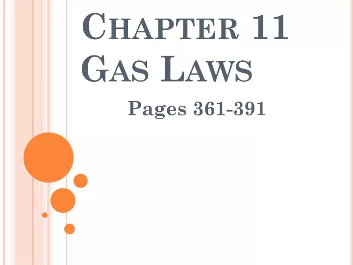 chapter 11 gas laws