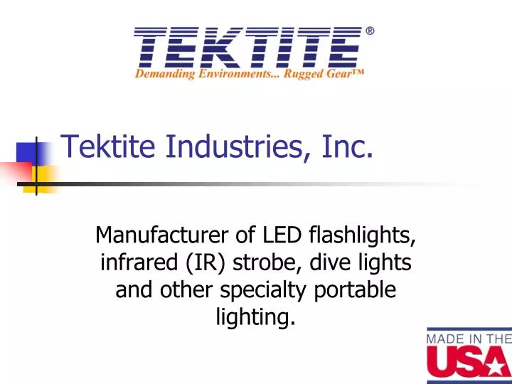 tektite industries inc