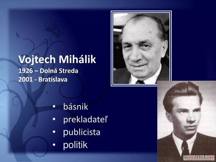 vojtech mih lik 1926 doln streda 2001 bratislava