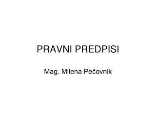 pravni predpisi