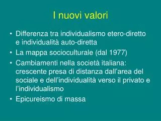 i nuovi valori