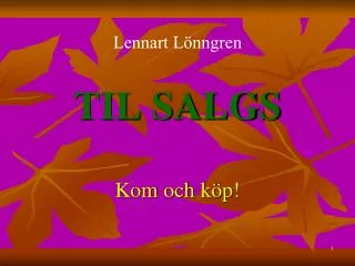 til salgs