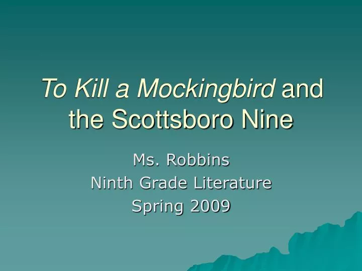 to kill a mockingbird and the scottsboro nine