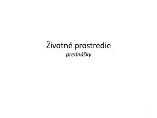 ivotn prostredie predn ky