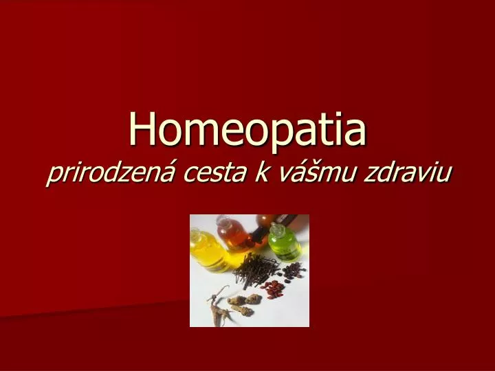 homeopatia prirodzen cesta k v mu zdraviu