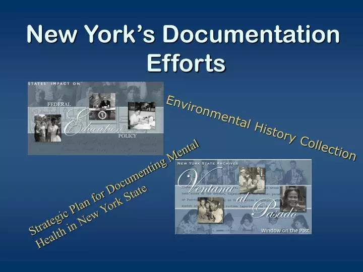 new york s documentation efforts