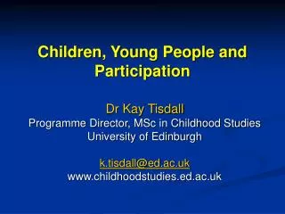 Children, Young People and Participation