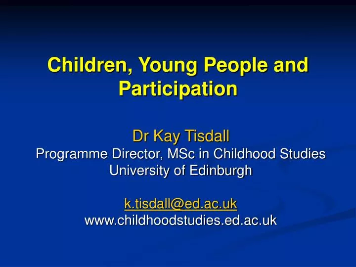 children young people and participation