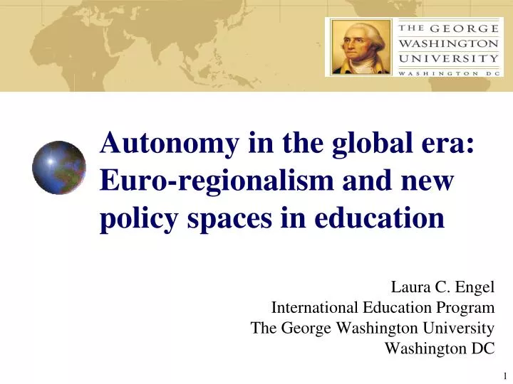 autonomy in the global era euro regionalism and new policy spaces in education
