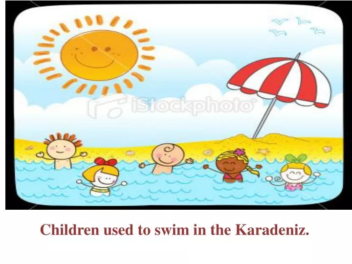 children used to swim in the karadeniz