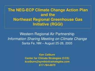 Western Regional Air Partnership Information Sharing Meeting on Climate Change