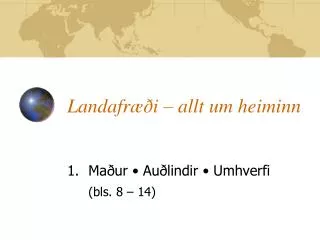 landafr i allt um heiminn
