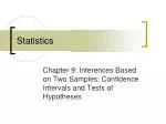 Inferences Based on Two Samples: Confidence Intervals and Hypothesis Testing in Statistics - slide 1