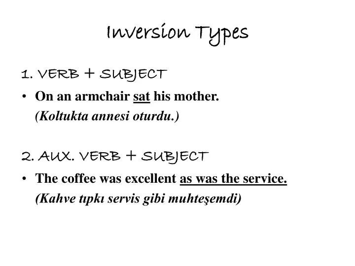 inversion types