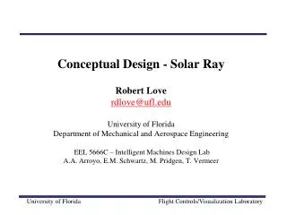 Solar Ray - Project Goals