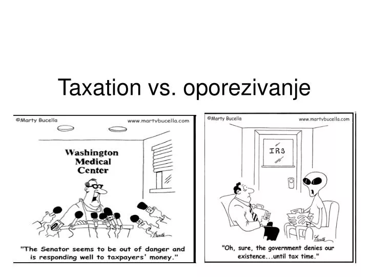 taxation vs oporezivanje