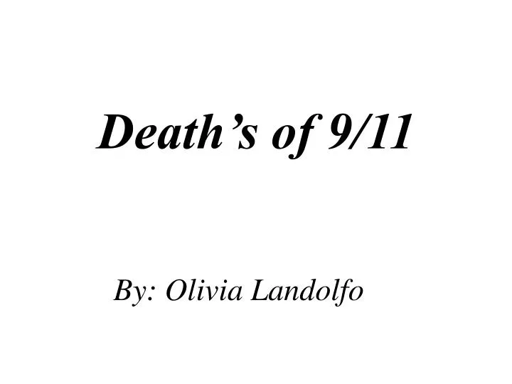 death s of 9 11