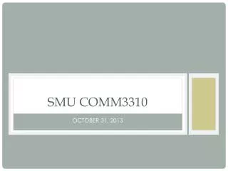 SMU COMM3310