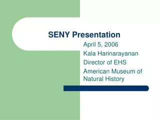 SENY Presentation